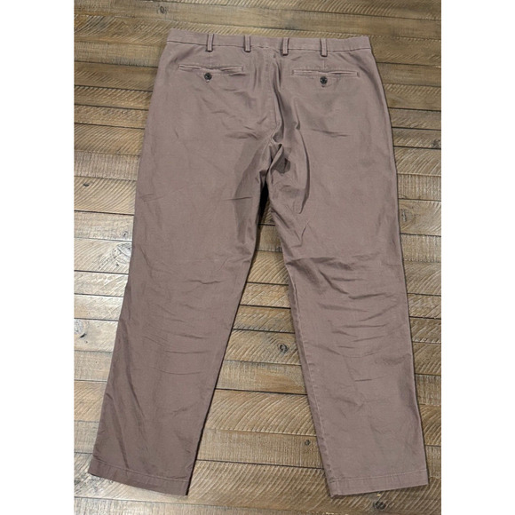 Gap Chino Pants Essential Khaki Straight Taper - Mauve - Men's 38x30 - Picture 2 of 6